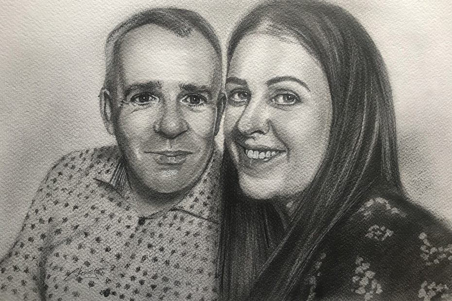 couples drawing portrait