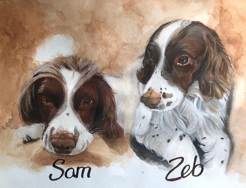 Dog Portrait of Sam & Zeb